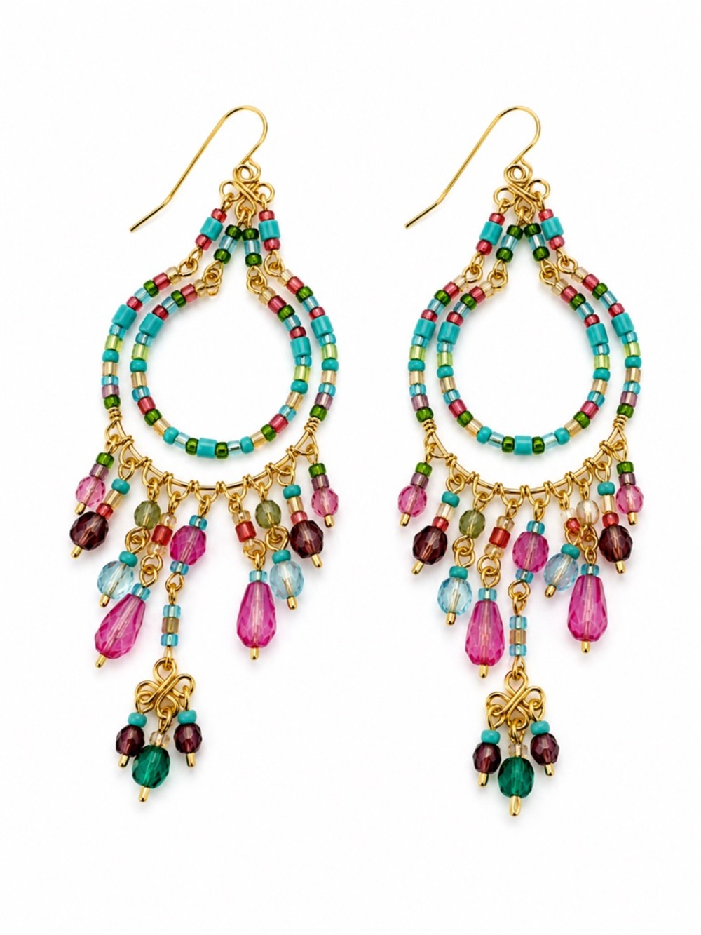 Menorca Gem Chandelier Earrings